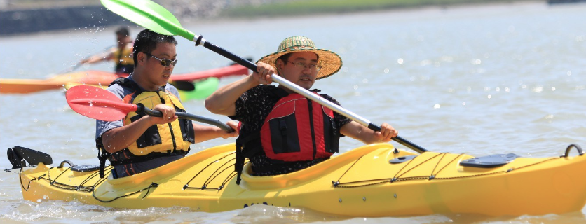 Water adventure on a kayak is awesome